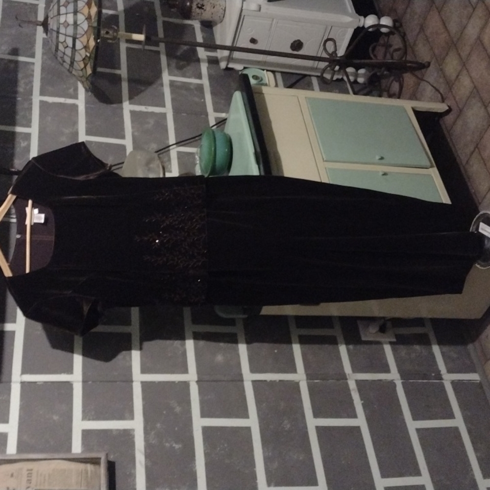Women's Coldwater Creek Long Brown Elegant Dress Size 10